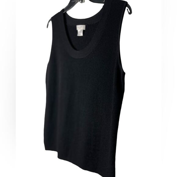 Kate Hill Woman Black Knit Sleeveless Top Size 2X - Picture 3 of 7